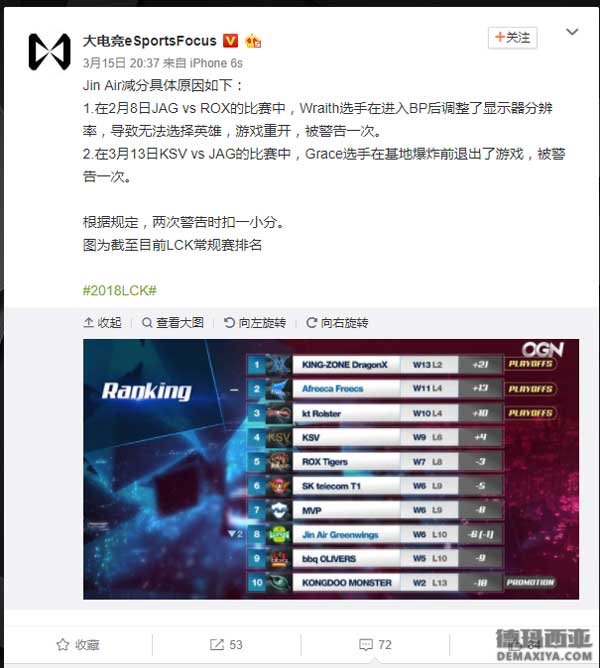 JAG战队被罚一小分，SKT战队还能抢救一下